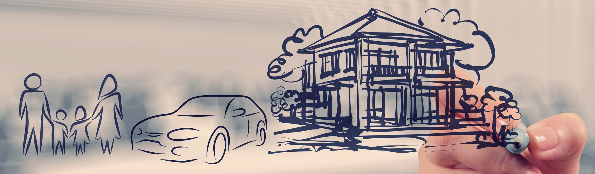 Family Home Sketch - Banner